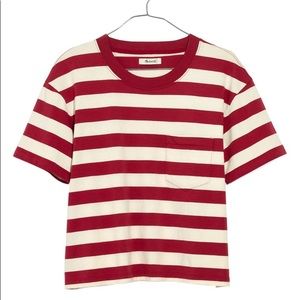 Madewell Easy Crop Top Murph Stripe